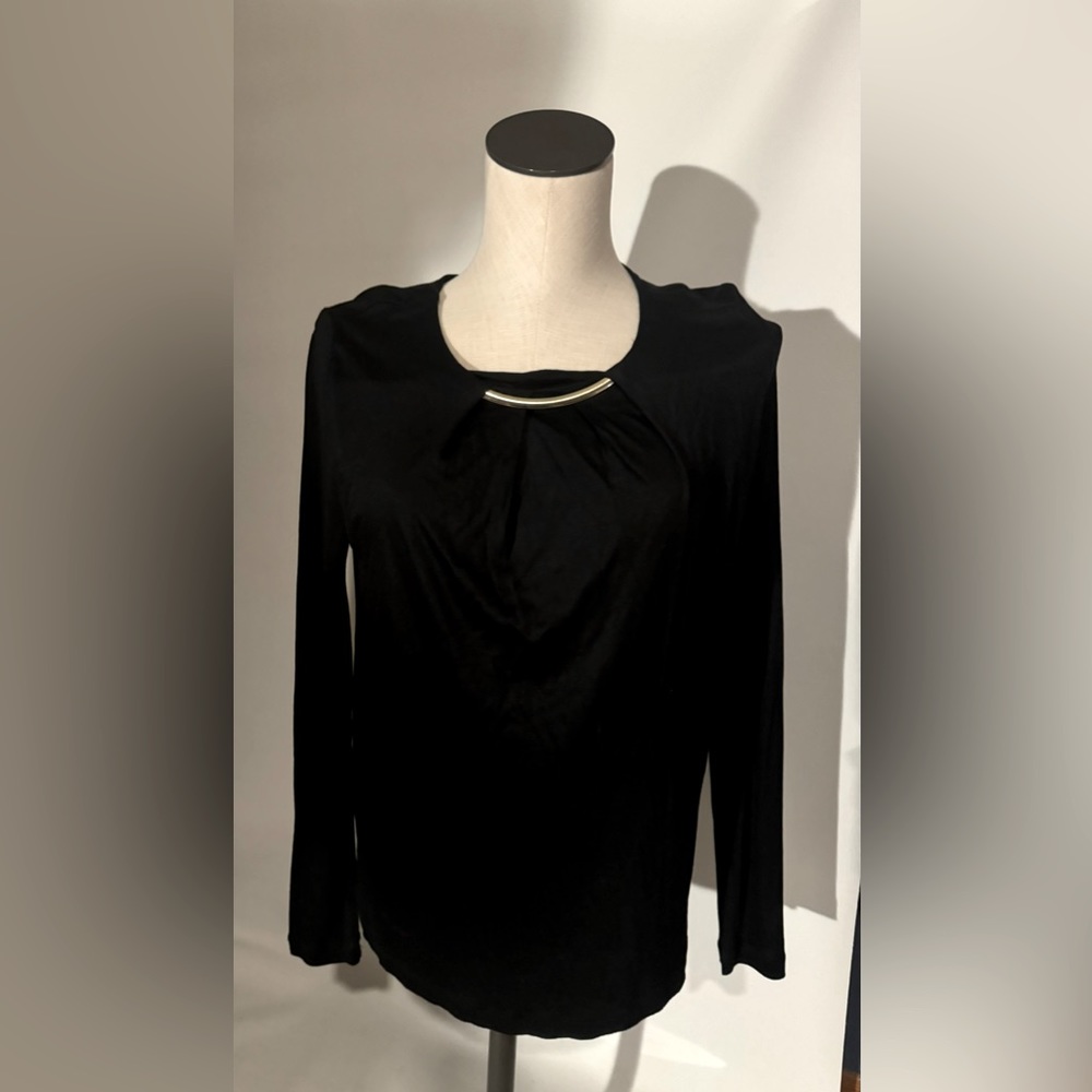 H&M Black Cut Out Blouse